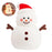 821 Snowman Silicone Tap-Activated Control Light 3-Level Brightness Control Christmas Night Lamp Rechargeable - 1