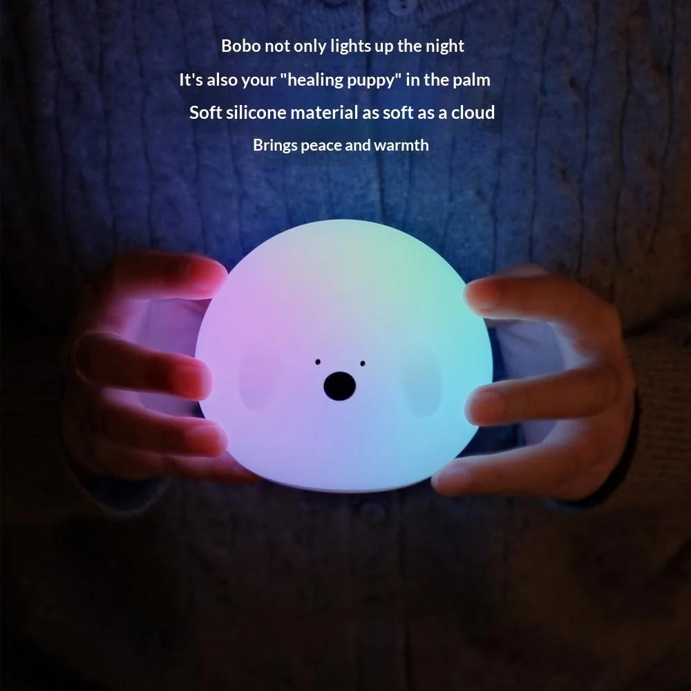 Bopo Silicone 2-Speed Timer Night Light Simple Animal Touch-Sensitive Control Lamp USB-C Rechargeable - 5