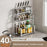 40cm 3 Layer Stainless Steel Kitchen Countertop Spice Storage Rack Knife Organizer with Removable Hooks - Bright Color - 2