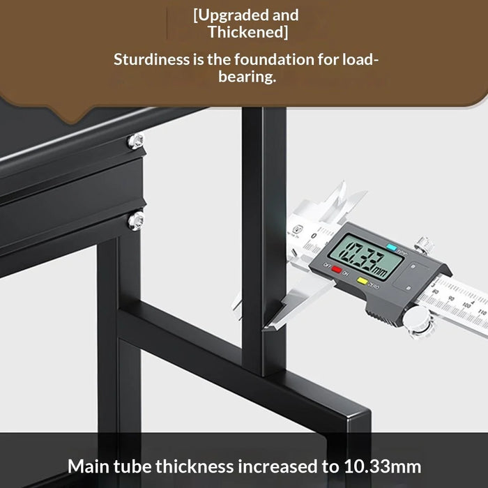 Carbon Steel 40cm 3 Layer Kitchen Storage Rack Spice Organizer Countertop Knife Holder with Hook - 4