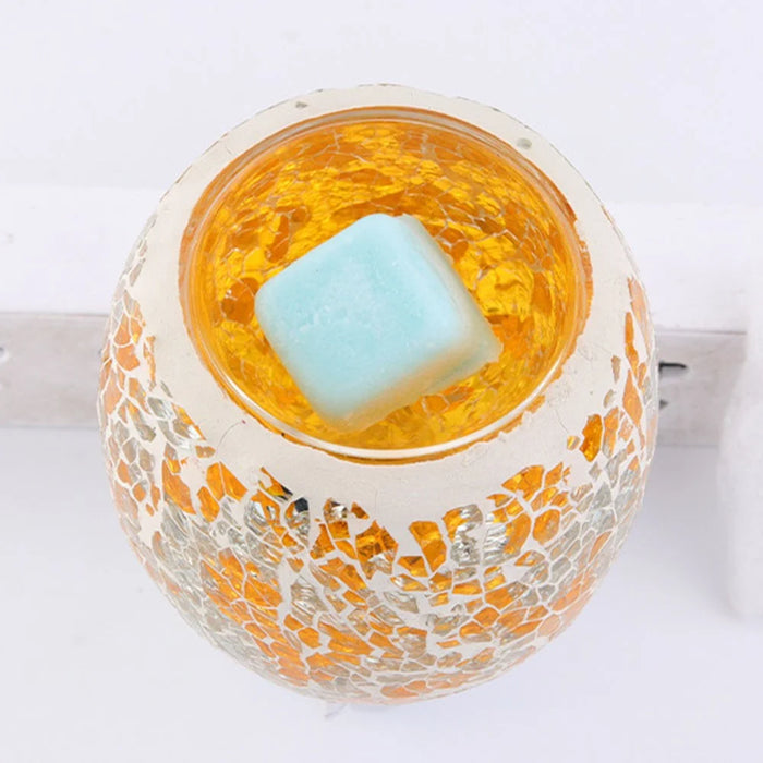 Mosaic Mirror Surface Aroma Lamp Electric Wax Melter Fragrance Diffuser Night Light, EU Plug - Style 1 - 5