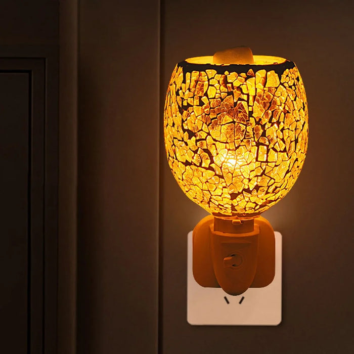 Mosaic Mirror Surface Aroma Lamp Electric Wax Melter Fragrance Diffuser Night Light, EU Plug - Style 1 - 6