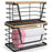 2Pcs  /  Set Stackable Kitchen Countertop Organizer Garbage Bag Dispenser with Bamboo Top Wall Mounted Fruit Vegetable Basket - 1