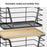 2Pcs  /  Set Stackable Kitchen Countertop Organizer Garbage Bag Dispenser with Bamboo Top Wall Mounted Fruit Vegetable Basket - 7