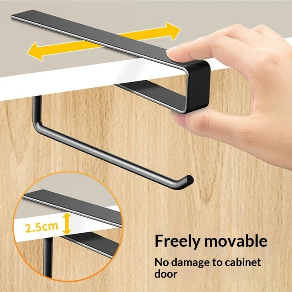 2Pcs Small Cup Lid Storage Rack Drill-Free Cabinet Organizer Carbon Steel Hanging Rack High Load-Bearing Capacity - Black - 4