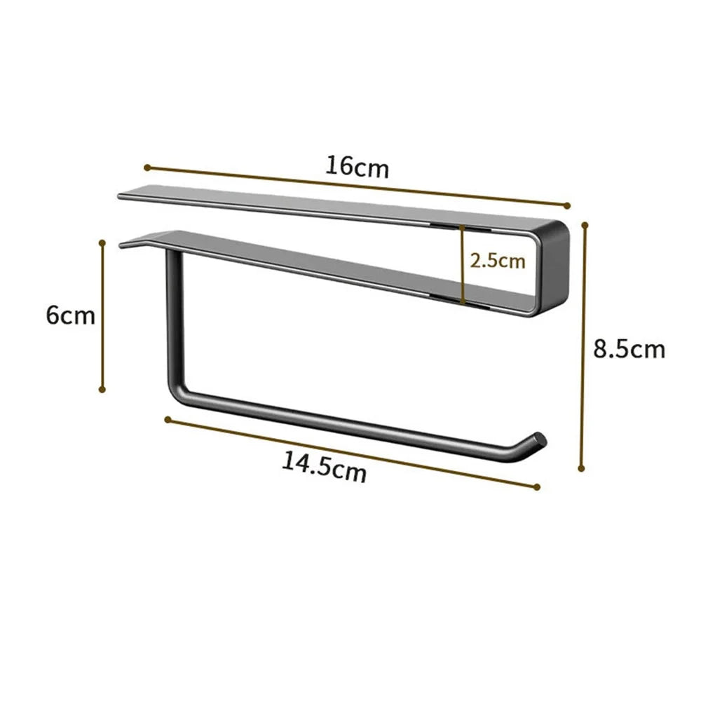 2Pcs Small Cup Lid Storage Rack Drill-Free Cabinet Organizer Carbon Steel Hanging Rack High Load-Bearing Capacity - Black - 7