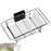 Carbon Steel 5-Cup Holder Retractable Sink Dish Organizer Countertop Dish Drying Rack Large Capacity for Bowls Plates Forks - Silver - 2