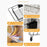 Carbon Steel 5-Cup Holder Retractable Sink Dish Organizer Countertop Dish Drying Rack Large Capacity for Bowls Plates Forks - Silver - 3