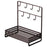 Carbon Steel Desktop Storage Box Double Layer Entryway Organizer Space Saving Key Rack - Coffee - 1