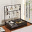 Carbon Steel Desktop Storage Box Double Layer Entryway Organizer Space Saving Key Rack - Coffee - 5