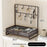 Carbon Steel Desktop Storage Box Double Layer Entryway Organizer Space Saving Key Rack - Coffee - 6