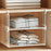 1Pc Under Cabinet Basket Organizer Foldable No Drill Storage Rack Stackable for Kitchen Closet - White - 5