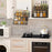3-Tier Expandable Spice Rack Organizer Iron Kitchen Storage Shelf for Cabinet Countertop Pantry - Black - 4