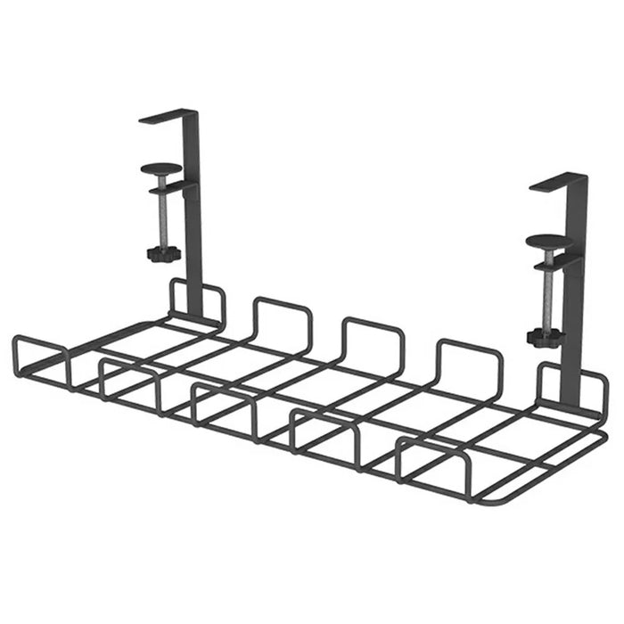 Under Desk Cable Management Tray Adjustable Wire Organizer No Drill Cord Holder for Office  /  Home - 1
