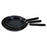 Non-Stick Frying Pan Set 3Pcs 18cm+22cm+26cm Aluminum Pancake Skillet for Induction / Gas Stove Home Cooking - Black - 1