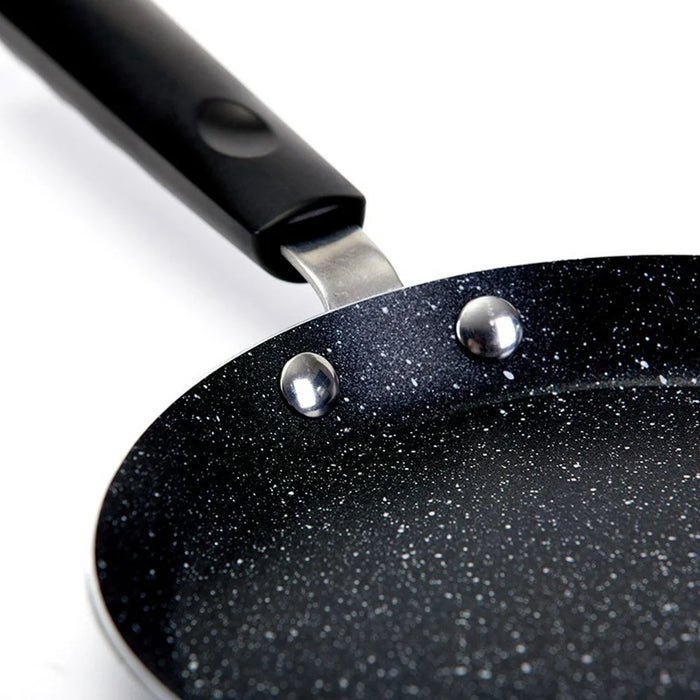 Non-Stick Frying Pan Set 3Pcs 18cm+22cm+26cm Aluminum Pancake Skillet for Induction / Gas Stove Home Cooking - Black - 4