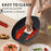 Granite Non-Stick Cookware Set 12Pcs Kitchen Utensils Marble Pattern Frying Pan / Stockpot / Sauce Pan for Home Cooking - Black - 5