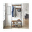 Multi-Functional Entryway Coat Rack with Shoe Bench 9 Hooks Carbon Steel Hall Tree Storage Shelf - 1