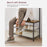 Multi-Functional Entryway Coat Rack with Shoe Bench 9 Hooks Carbon Steel Hall Tree Storage Shelf - 2