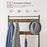 Multi-Functional Entryway Coat Rack with Shoe Bench 9 Hooks Carbon Steel Hall Tree Storage Shelf - 3