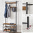 Multi-Functional Entryway Coat Rack with Shoe Bench 9 Hooks Carbon Steel Hall Tree Storage Shelf - 6