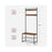 Multi-Functional Entryway Coat Rack with Shoe Bench 9 Hooks Carbon Steel Hall Tree Storage Shelf - 7