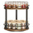 2-Tier Rotating Spice Rack Space Saving Kitchen Seasoning Organizer Metal Frame Storage Shelf - 1
