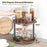 2-Tier Rotating Spice Rack Space Saving Kitchen Seasoning Organizer Metal Frame Storage Shelf - 2