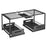 Double-Layer Kitchen Sink Organizer Pull-Out Retractable Rack Rustproof Storage Cabinet Basket - Black  /  Model A - 1