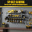 3 Tiers Wall Mounted Storage Rack 7-Slot Heavy Duty Power Tool Organizer Shelf for Garage Workshop, Standard Version - 5
