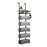 Over Door Towel Rack 6 Tier Iron Bathroom Organizer Wall Mounted Storage Holder for Bath Towels  /  Washcloths - Black - 1
