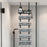 Over Door Towel Rack 6 Tier Iron Bathroom Organizer Wall Mounted Storage Holder for Bath Towels  /  Washcloths - Black - 3