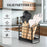 Wall Mounted Kitchen Utensil Drying Rack 2 Compartments Chopstick Holder Organizer No Drill Countertop Cutlery Storage - 5