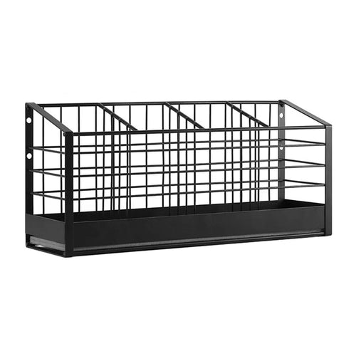 Wall Mounted Kitchen Utensil Drying Rack 4 Compartments Chopstick Holder No Drill Countertop Cutlery Organizer - 1