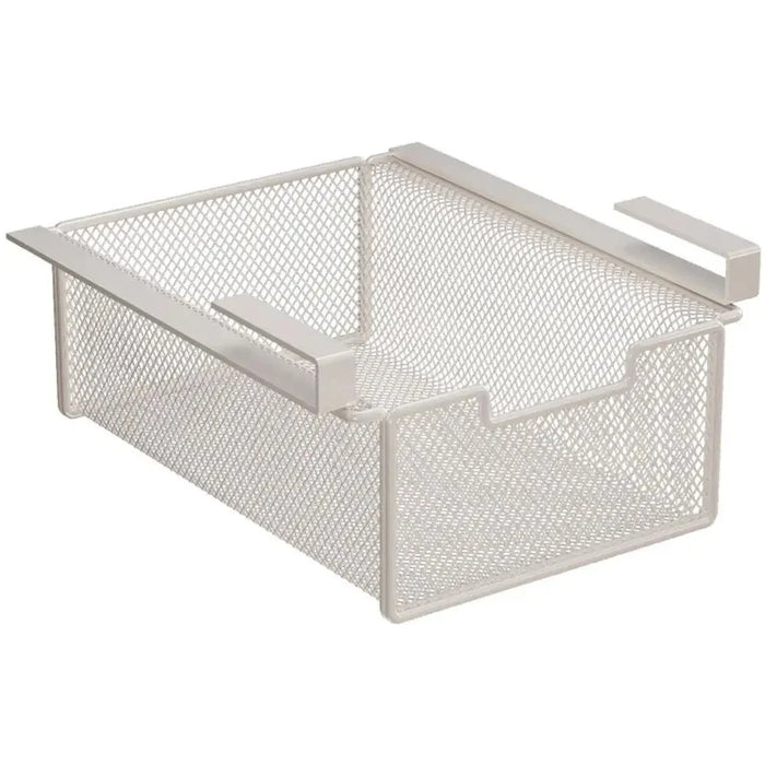 Small Iron Drawer Hanging Basket Multi-Functional Clothes Storage Layered Rack for Home Wardrobe - White - 2