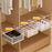Small Iron Drawer Hanging Basket Multi-Functional Clothes Storage Layered Rack for Home Wardrobe - White - 7
