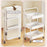 3-Tier Foldable Storage Cart Rolling Utility Organizer with Lockable Silent Wheels for Kitchen Bathroom Bedroom - White - 2