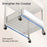 3-Tier Foldable Storage Cart Rolling Utility Organizer with Lockable Silent Wheels for Kitchen Bathroom Bedroom - White - 3