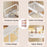 3-Tier Foldable Storage Cart Rolling Utility Organizer with Lockable Silent Wheels for Kitchen Bathroom Bedroom - White - 5