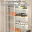 3-Tier Kitchen Gap Storage Rack Pull-Out Baskets with 360° Lockable Wheels for Refrigerator Side Bathroom - White - 2
