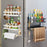 Refrigerator Magnetic Storage Rack 3-Tier Side Organizer Shelf No Drilling Kitchen Fridge Hanging Holder - Black - 7