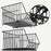 Medium 3-Tier Kitchen Vegetable Fruit Storage Rack Large Capacity Rolling Cart Floor Standing Shelf Basket - 4