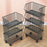 Medium 3-Tier Kitchen Vegetable Fruit Storage Rack Large Capacity Rolling Cart Floor Standing Shelf Basket - 7