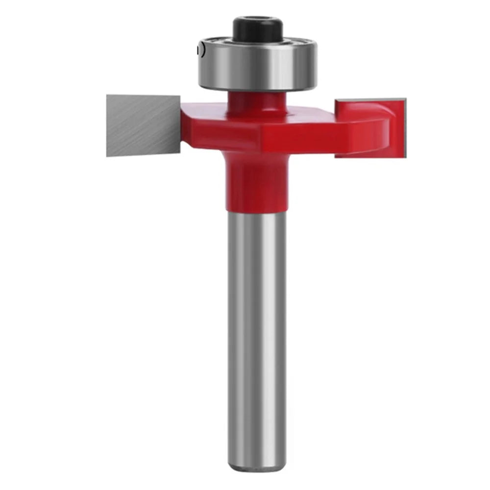 C0714410R 1 / 4"x3 / 8" Shank Router Bit T-Shape Grooving Cutter Alloy Milling Cutter for Wood MDF Woodworking Tool - 1