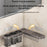 65cm Rotating Kitchen Knife Holder with 3 Utensil Container, Multifunctional Wall-Mounted Corner Storage Rack for Home - Tarnish - 2