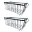 2Pcs Freezer Storage Holder Kitchen Organizer Metal Wire Basket with Handle for Refrigerator - 1