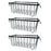 3Pcs Freezer Storage Holder Kitchen Organizer Metal Wire Basket with Handle for Refrigerator - 2