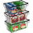 4Pcs Freezer Storage Holder Kitchen Organizer Metal Wire Basket with Handle for Refrigerator - 2