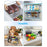 4Pcs Freezer Storage Holder Kitchen Organizer Metal Wire Basket with Handle for Refrigerator - 7