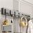 8-Hook Foldable Over Door Hanger No Drilling Space Saving Wall Mounted Coat Rack for Entryway Bathroom - Tarnish - 1